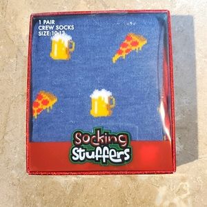 Socking Stuffers Pizza & Beer Crew Socks